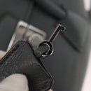 PRADA Hand Bag Leather Gray Silver Auth 149313-10