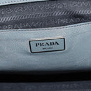 PRADA Hand Bag Leather Gray Silver Auth 149313-21