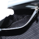 PRADA Hand Bag Leather Gray Silver Auth 149313-24