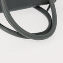 PRADA Hand Bag Leather Gray Silver Auth 149313-7