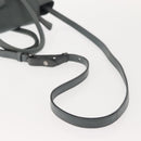 PRADA Hand Bag Leather Gray Silver Auth 149313-8