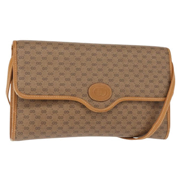 GUCCI Micro GG Supreme Shoulder Bag PVC Beige Gold 004 106 0146 Auth 149323