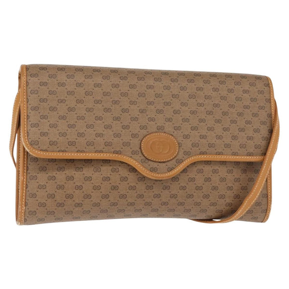 GUCCI Micro GG Supreme Shoulder Bag PVC Beige Gold 004 106 0146 Auth 149323