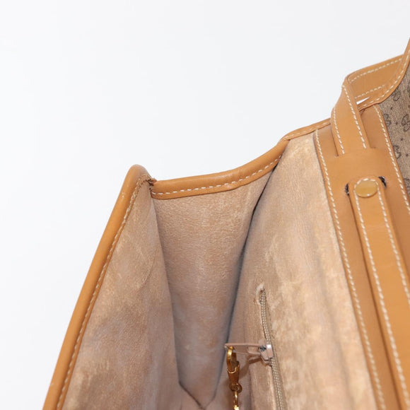 GUCCI Micro GG Supreme Shoulder Bag PVC Beige Gold 004 106 0146 Auth 149323