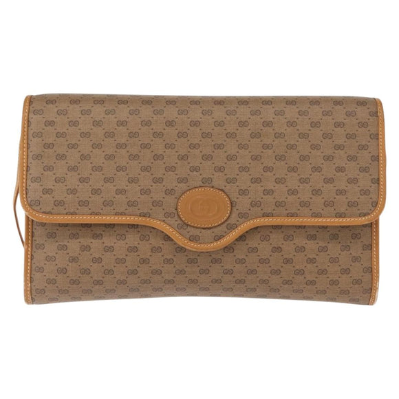 GUCCI Micro GG Supreme Shoulder Bag PVC Beige Gold 004 106 0146 Auth 149323