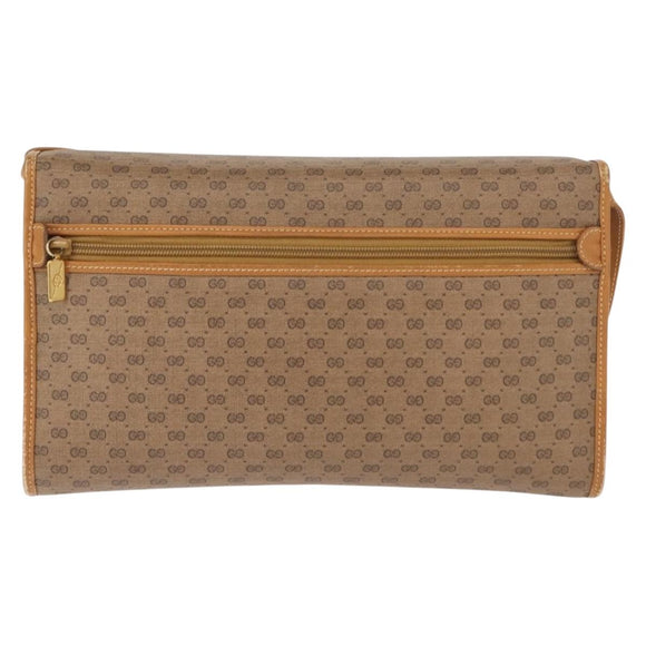 GUCCI Micro GG Supreme Shoulder Bag PVC Beige Gold 004 106 0146 Auth 149323