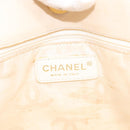 CHANEL Camelia Tote Bag Patent leather Beige Gold CC Auth 149325-18