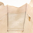 CHANEL Camelia Tote Bag Patent leather Beige Gold CC Auth 149325-19