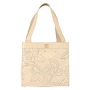 CHANEL Camelia Tote Bag Patent leather Beige Gold CC Auth 149325-13