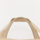 CHANEL Camelia Tote Bag Patent leather Beige Gold CC Auth 149325-8