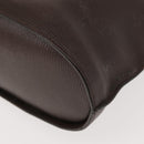 FENDI Hand Bag Leather Brown Gold Auth 149326-17