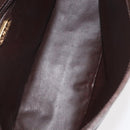 FENDI Hand Bag Leather Brown Gold Auth 149326-10