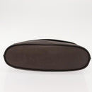 FENDI Hand Bag Leather Brown Gold Auth 149326-5