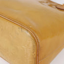 LOUIS VUITTON Monogram Vernis Houston Hand Bag Beige M91004 LV Auth 149327-9