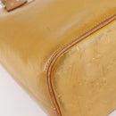 LOUIS VUITTON Monogram Vernis Houston Hand Bag Beige M91004 LV Auth 149327-14