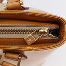 LOUIS VUITTON Monogram Vernis Houston Hand Bag Beige M91004 LV Auth 149327-17