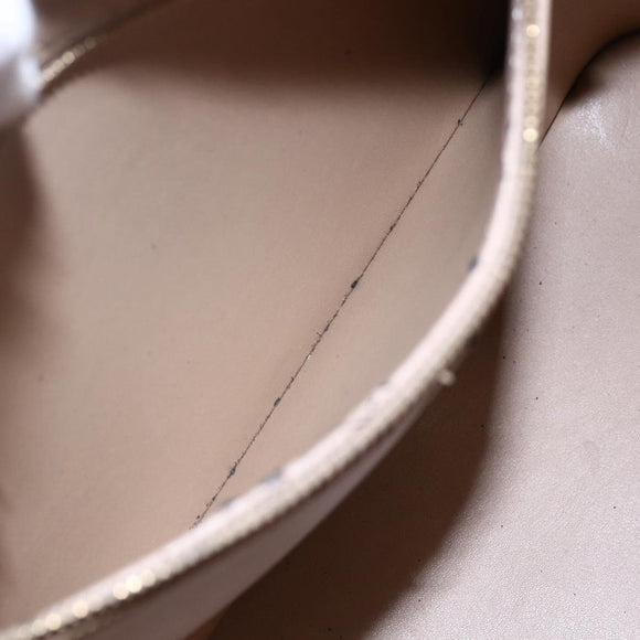 LOUIS VUITTON Monogram Vernis Houston Hand Bag Beige M91004 LV Auth 149327