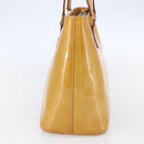 LOUIS VUITTON Monogram Vernis Houston Hand Bag Beige M91004 LV Auth 149327-4