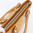 LOUIS VUITTON Monogram Vernis Houston Hand Bag Beige M91004 LV Auth 149327-6