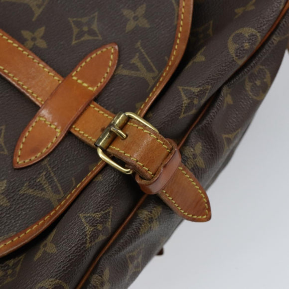 LOUIS VUITTON Monogram Saumur 30 Shoulder Bag M42256 LV Auth 149330