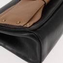 Chloe Chain Shoulder Bag Leather Black Gold Auth 149333-9