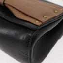 Chloe Chain Shoulder Bag Leather Black Gold Auth 149333-14