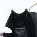 Chloe Chain Shoulder Bag Leather Black Gold Auth 149333-20