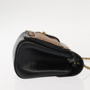 Chloe Chain Shoulder Bag Leather Black Gold Auth 149333-3