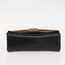 Chloe Chain Shoulder Bag Leather Black Gold Auth 149333-5