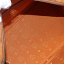 MCM Logogram Vicetos Boston Bag PVC Leather Brown Gold Auth 149334-10