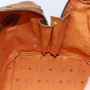 MCM Logogram Vicetos Boston Bag PVC Leather Brown Gold Auth 149334-18