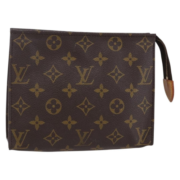 LOUIS VUITTON Monogram Poche Toilette 19 Pouch M47544 LV Auth 149344