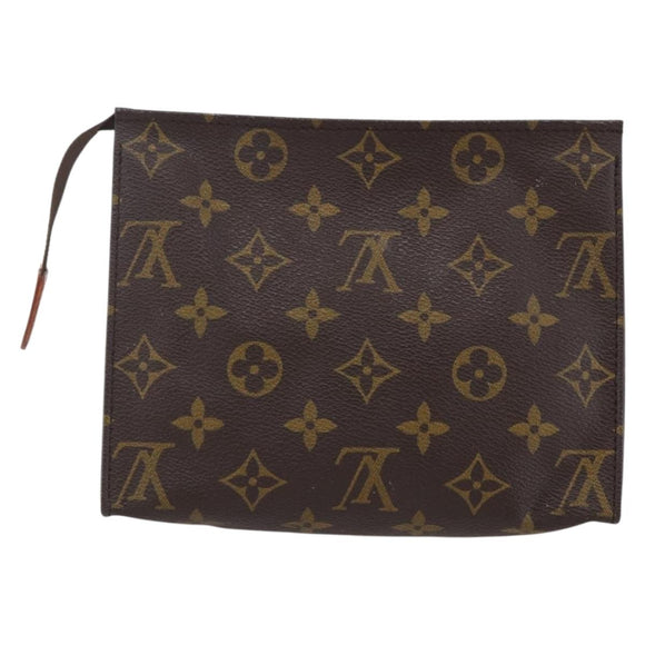 LOUIS VUITTON Monogram Poche Toilette 19 Pouch M47544 LV Auth 149344