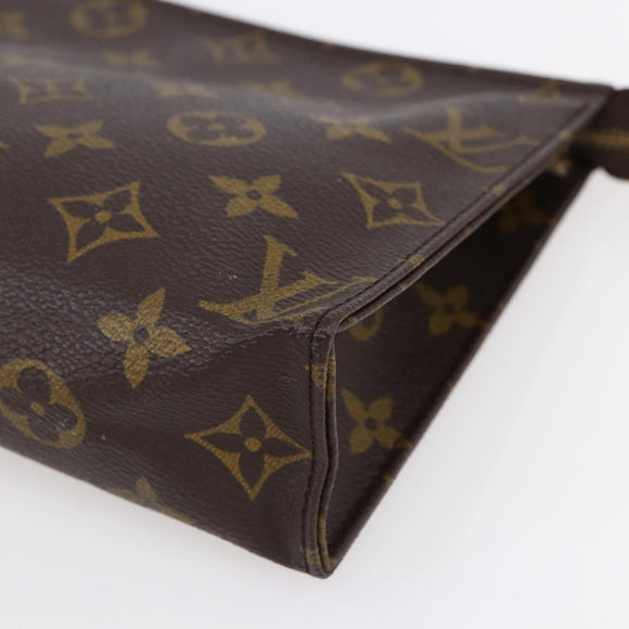 LOUIS VUITTON Monogram Poche Toilette 19 Pouch M47544 LV Auth 149344