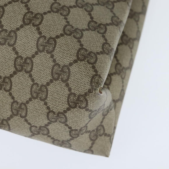 GUCCI GG Supreme Web Sherry Line Tote Bag PVC Beige Gold 39 02 091 Auth 149350