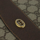 GUCCI GG Supreme Web Sherry Line Tote Bag PVC Beige Gold 39 02 091 Auth 149350-17