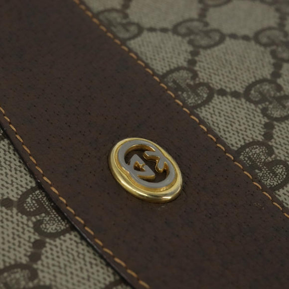 GUCCI GG Supreme Web Sherry Line Tote Bag PVC Beige Gold 39 02 091 Auth 149350