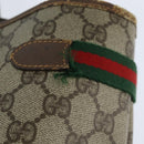 GUCCI GG Supreme Web Sherry Line Tote Bag PVC Beige Gold 39 02 091 Auth 149350-10