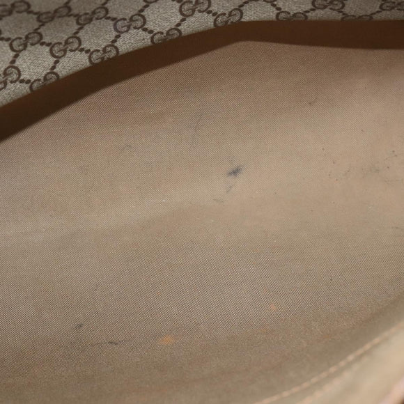 GUCCI GG Supreme Web Sherry Line Tote Bag PVC Beige Gold 39 02 091 Auth 149350