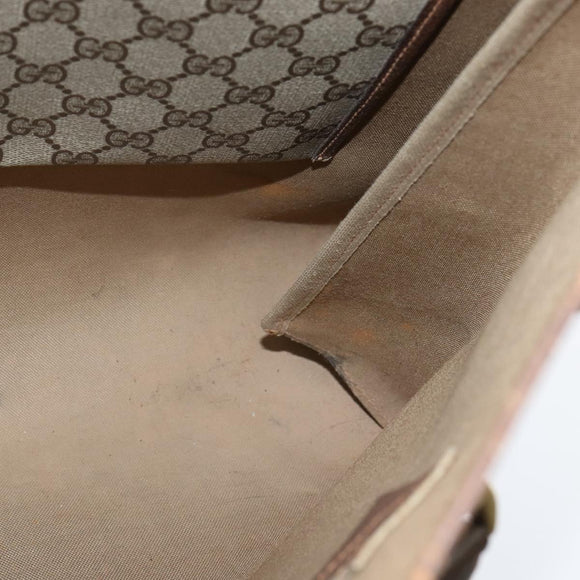 GUCCI GG Supreme Web Sherry Line Tote Bag PVC Beige Gold 39 02 091 Auth 149350