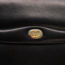 GUCCI Hand Bag Leather Black Gold Auth 149354-17
