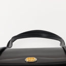 GUCCI Hand Bag Leather Black Gold Auth 149354-8
