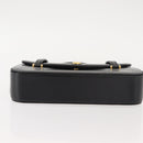 GUCCI Hand Bag Leather Black Gold Auth 149354-5