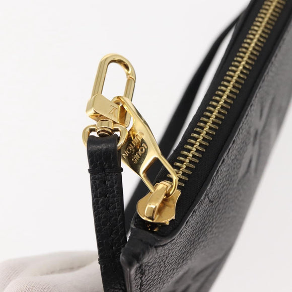 LOUIS VUITTON Monogram Empreinte Giant Neverfull MM Pouch Black LV Auth 149361