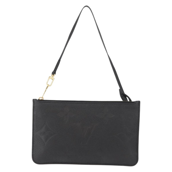 LOUIS VUITTON Monogram Empreinte Giant Neverfull MM Pouch Black LV Auth 149361