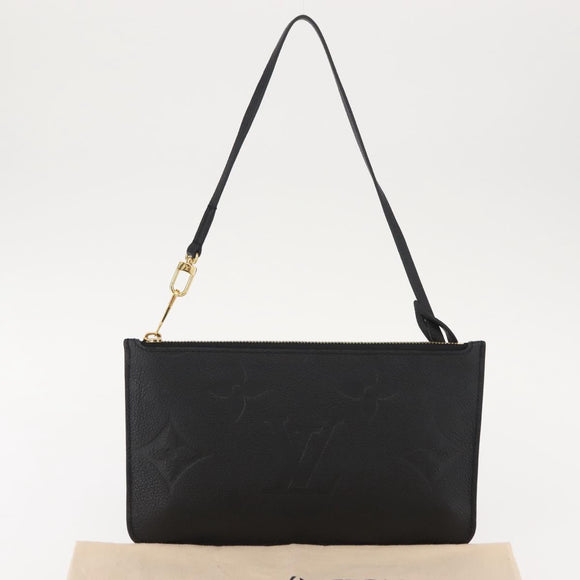 LOUIS VUITTON Monogram Empreinte Giant Neverfull MM Pouch Black LV Auth 149361