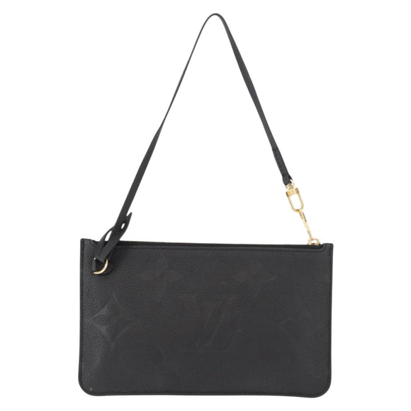 LOUIS VUITTON Monogram Empreinte Giant Neverfull MM Pouch Black LV Auth 149361