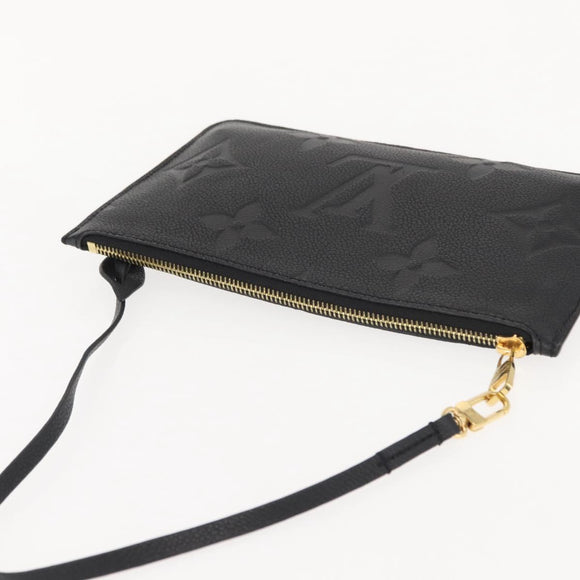 LOUIS VUITTON Monogram Empreinte Giant Neverfull MM Pouch Black LV Auth 149361