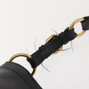 PRADA Shoulder Bag Leather Black Gold Auth 149362-10