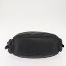 PRADA Shoulder Bag Leather Black Gold Auth 149362-11